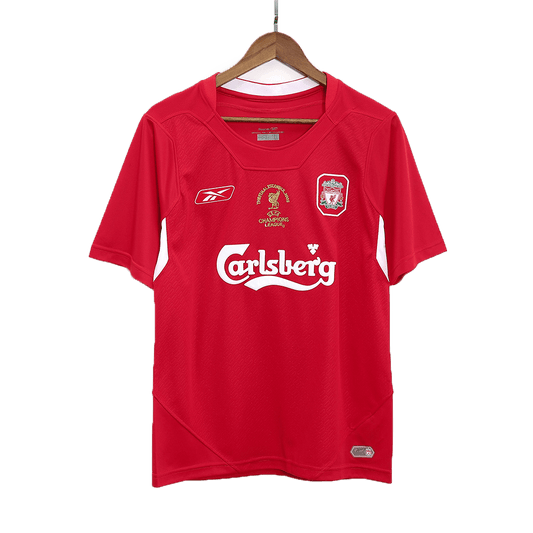 Liverpool Gerrard #8 Retro UCL Final Jersey 2005