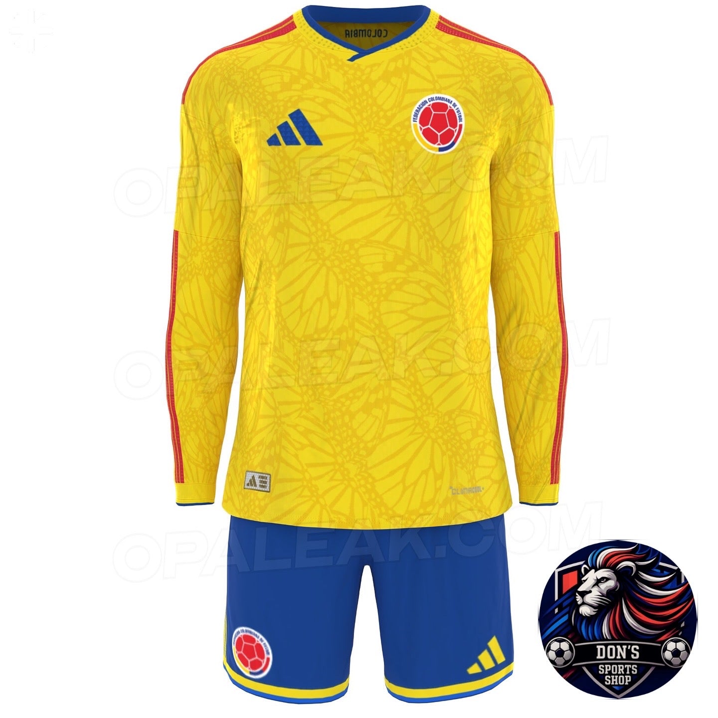 Colombia National Team 2026 FIFA World Cup Men's Home Long-Sleeve Soccer Jersey