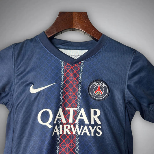PSG 2025/26 Home Kids Size Jersey Set