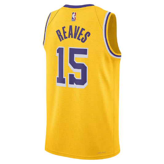 Men's Los Angeles Lakers Austin Reaves Gold Swingman Jersey - Icon Edition