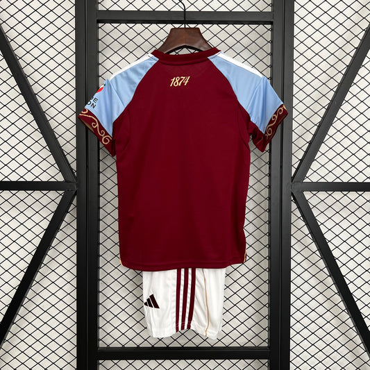 25/26 Aston Villa Home Kids Size Jersey