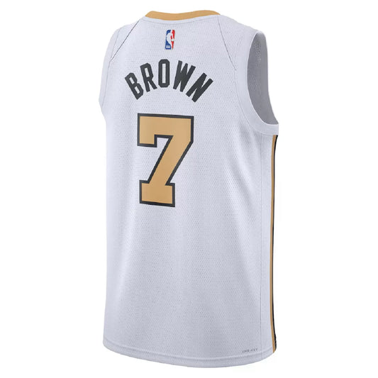 Men's Boston Celtics Jaylen Brown White Swingman Jersey 2025/26 - City Edition