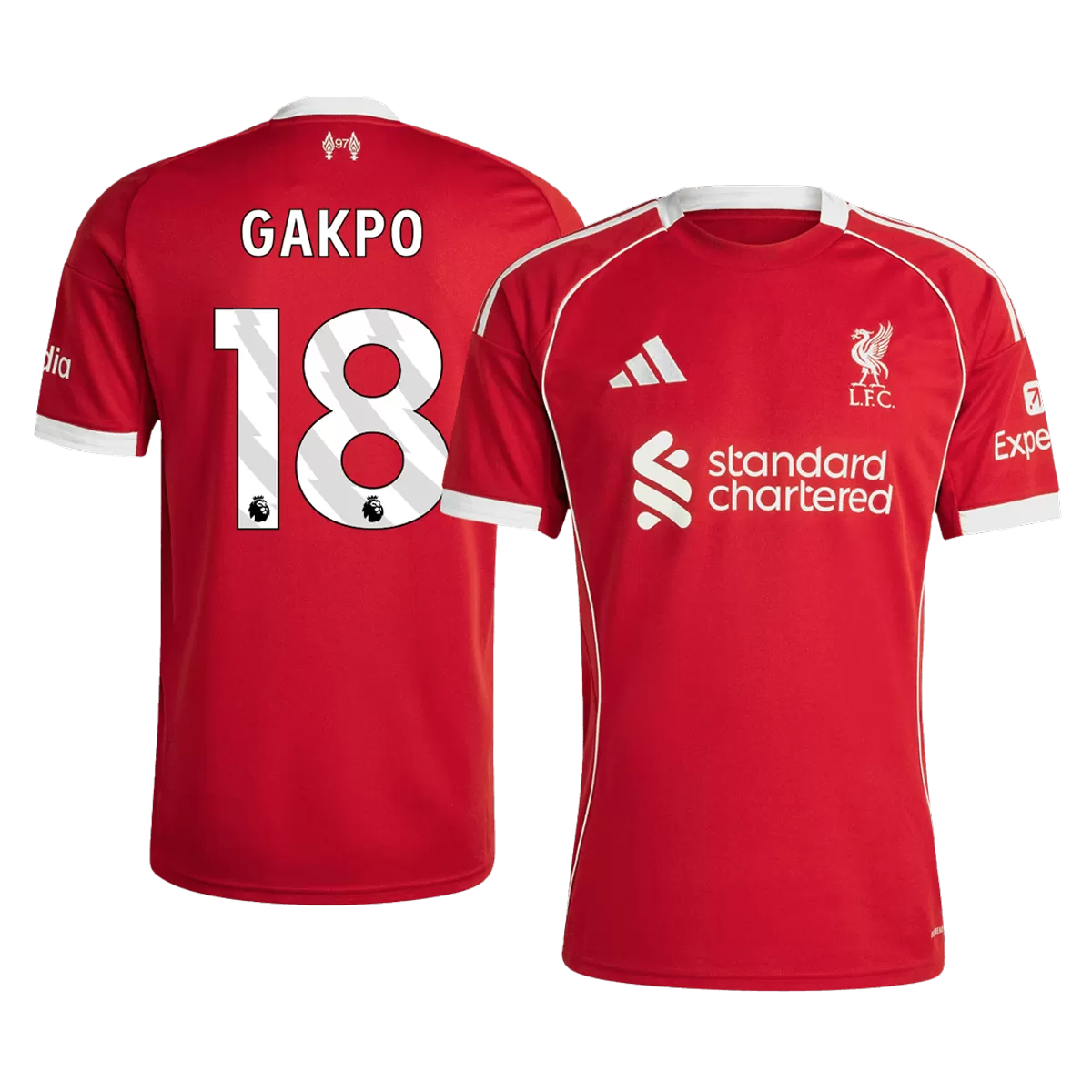 GAKPO #18 Liverpool Home Jersey 2025/26
