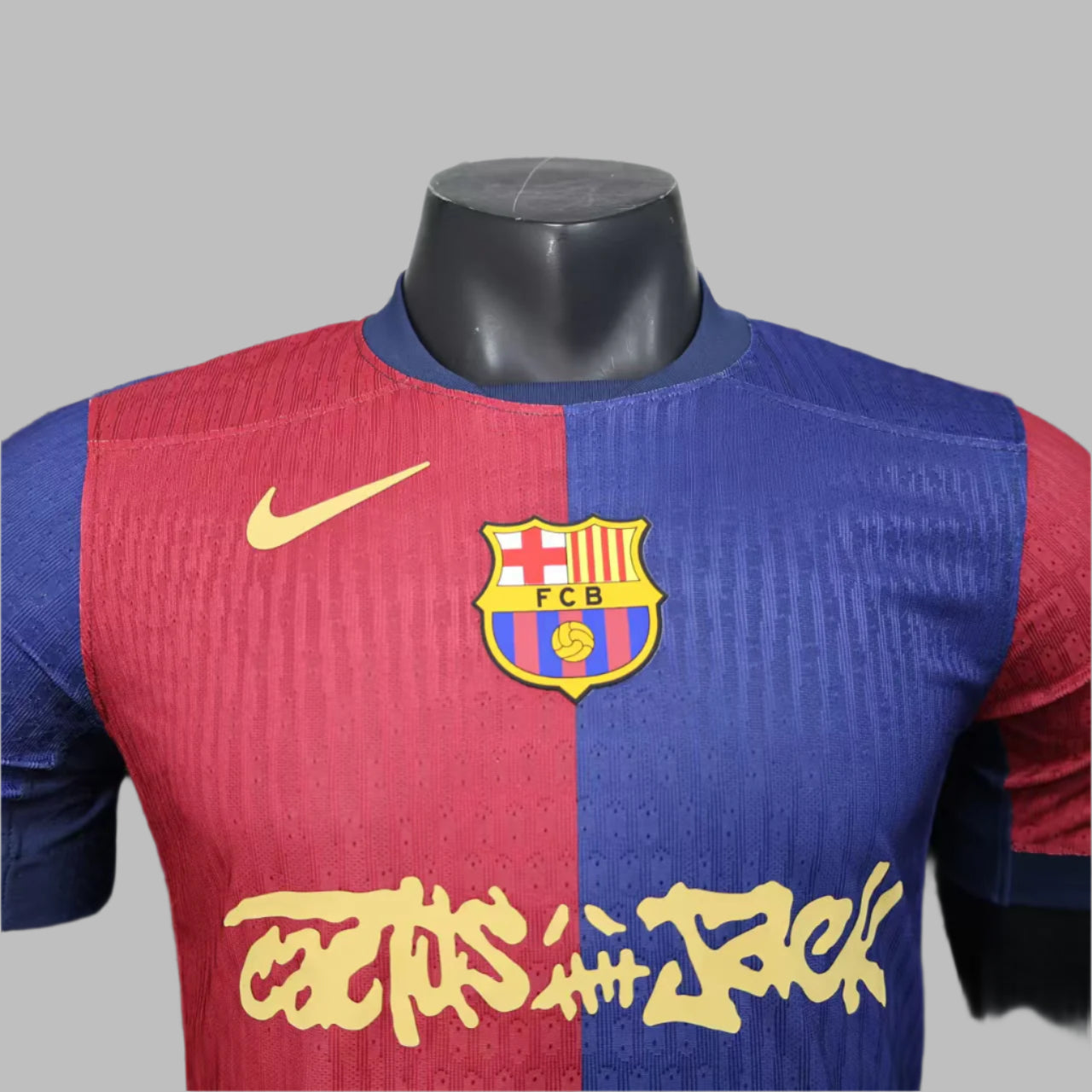 Men's Limited Edition Cactus Jack BARCELONA X TRAVIS SCOTT 24/25 Soccer Player Version Jersey