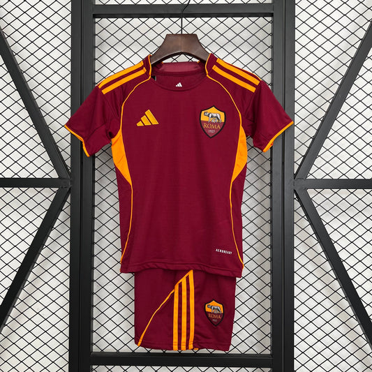 25/26 AS Roma Home Kids Size Jersey