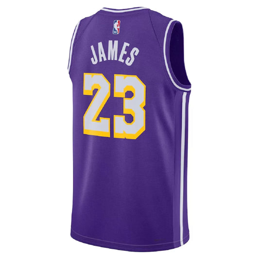 Men's Los Angeles Lakers LeBron James Purple Swingman Jersey - Statement Edition