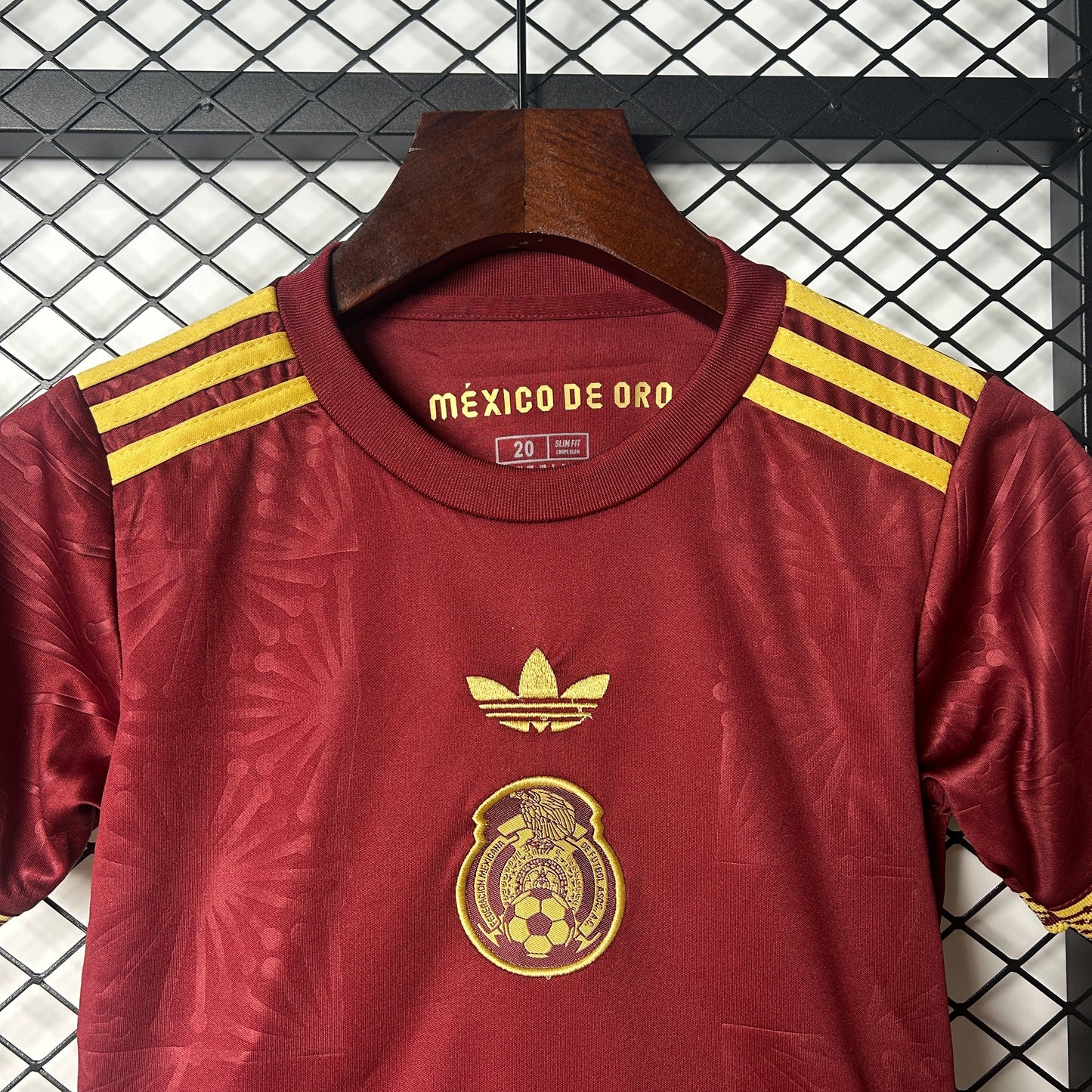 25/26 Mexico Red/Gold Kids Size Jersey