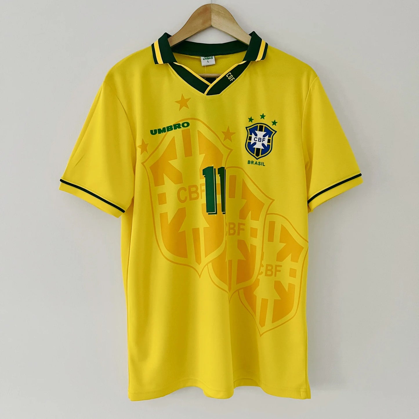 Camiseta retro de Brasil Copa del Mundo 1994 Camiseta de fútbol local