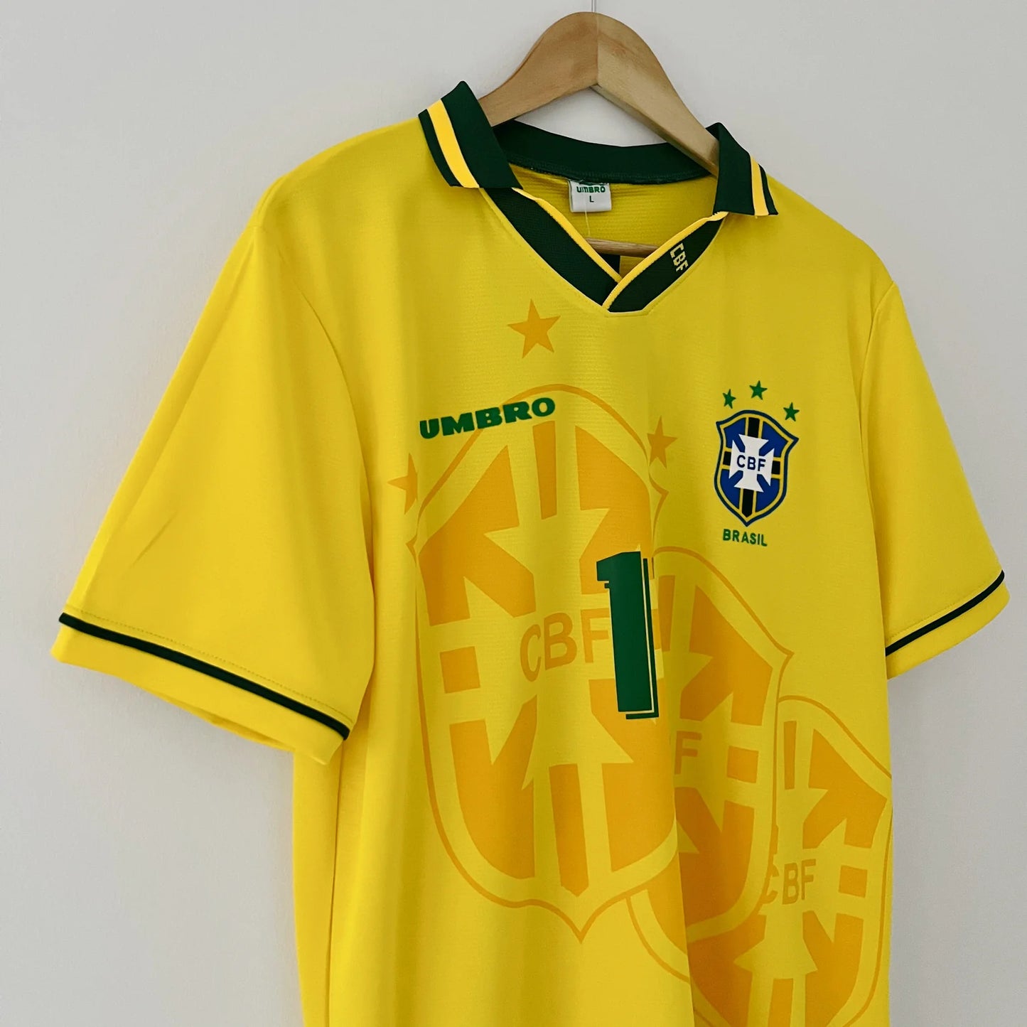 Camiseta retro de Brasil Copa del Mundo 1994 Camiseta de fútbol local