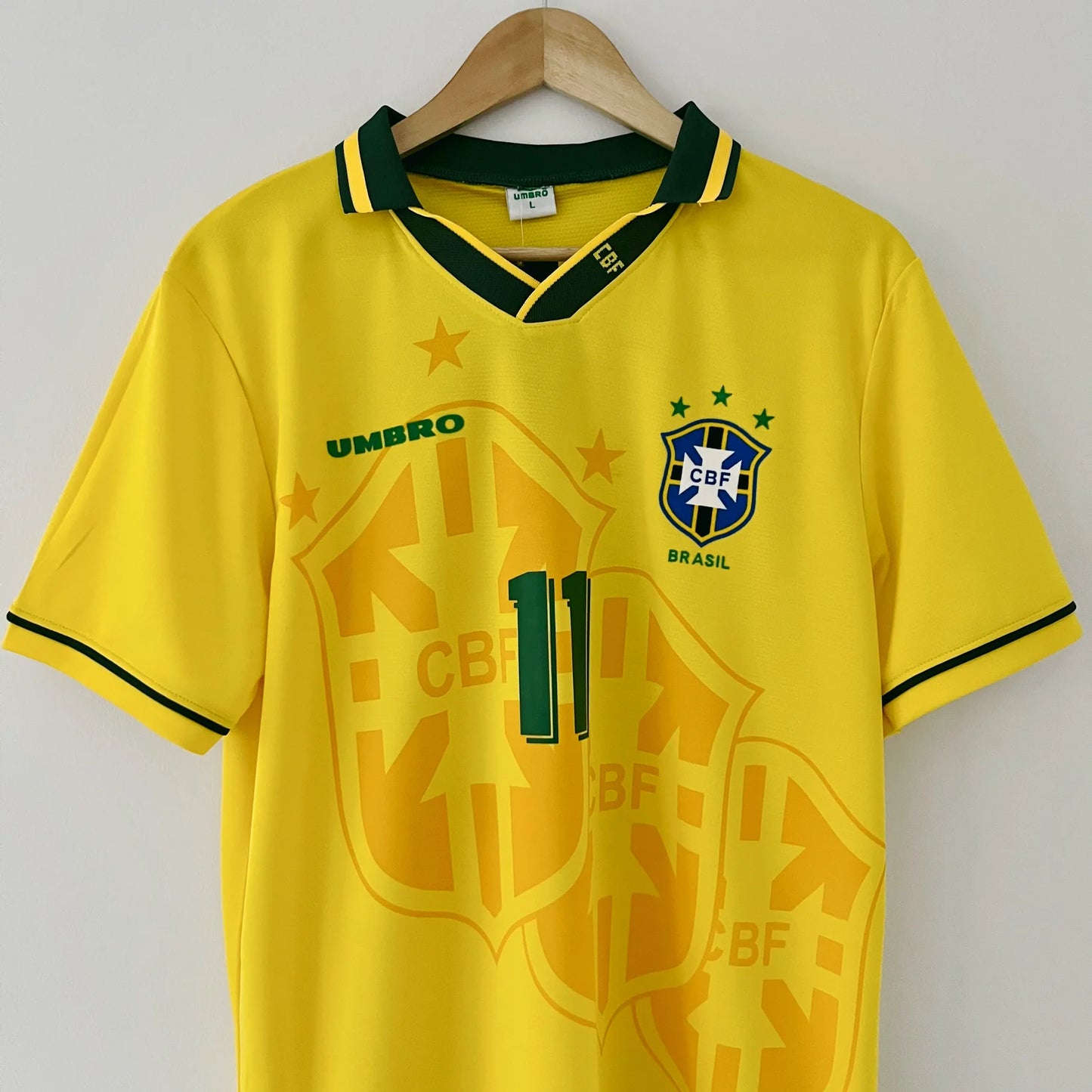 Camiseta retro de Brasil Copa del Mundo 1994 Camiseta de fútbol local