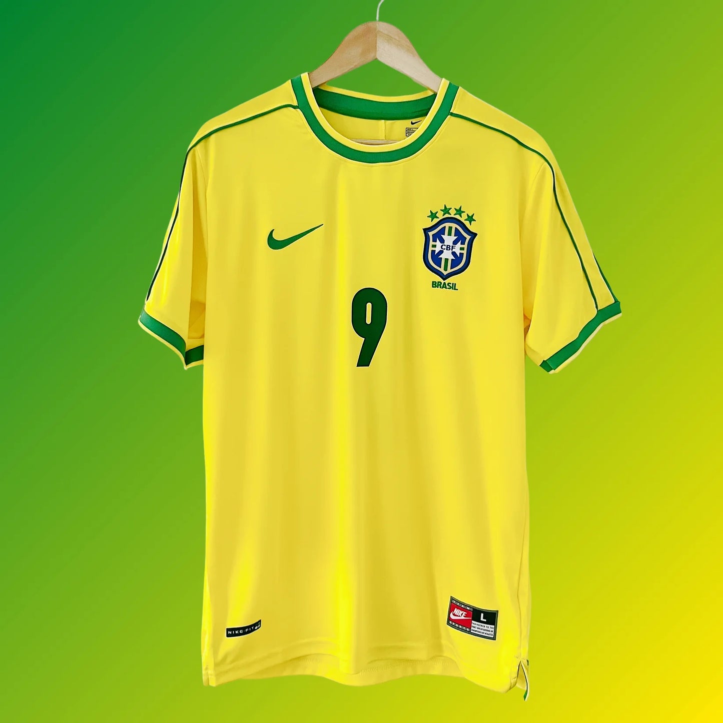 Camiseta retro de Brasil Copa del Mundo 1998 Local