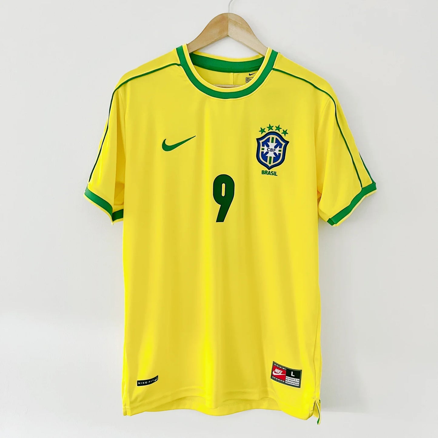 Camiseta retro de Brasil Copa del Mundo 1998 Local