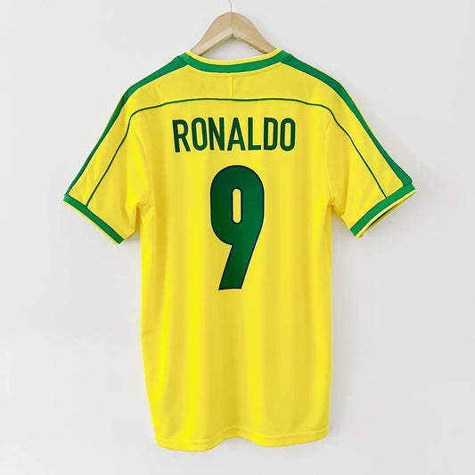 Camiseta retro de Brasil Copa del Mundo 1998 Local