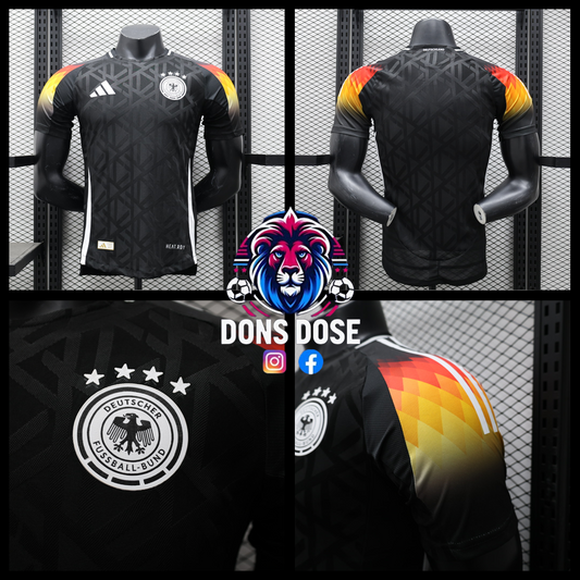 Camiseta de fútbol local de Alemania 2024, color negro