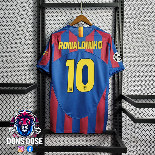 Retro FC Barcelona 05/06 Ronaldinho #10 camiseta de fútbol local