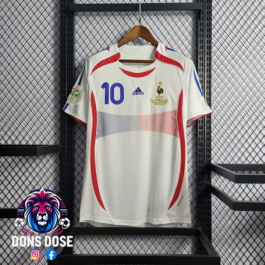 Camiseta de fútbol retro de Zidane, Francia, 2006, número 10