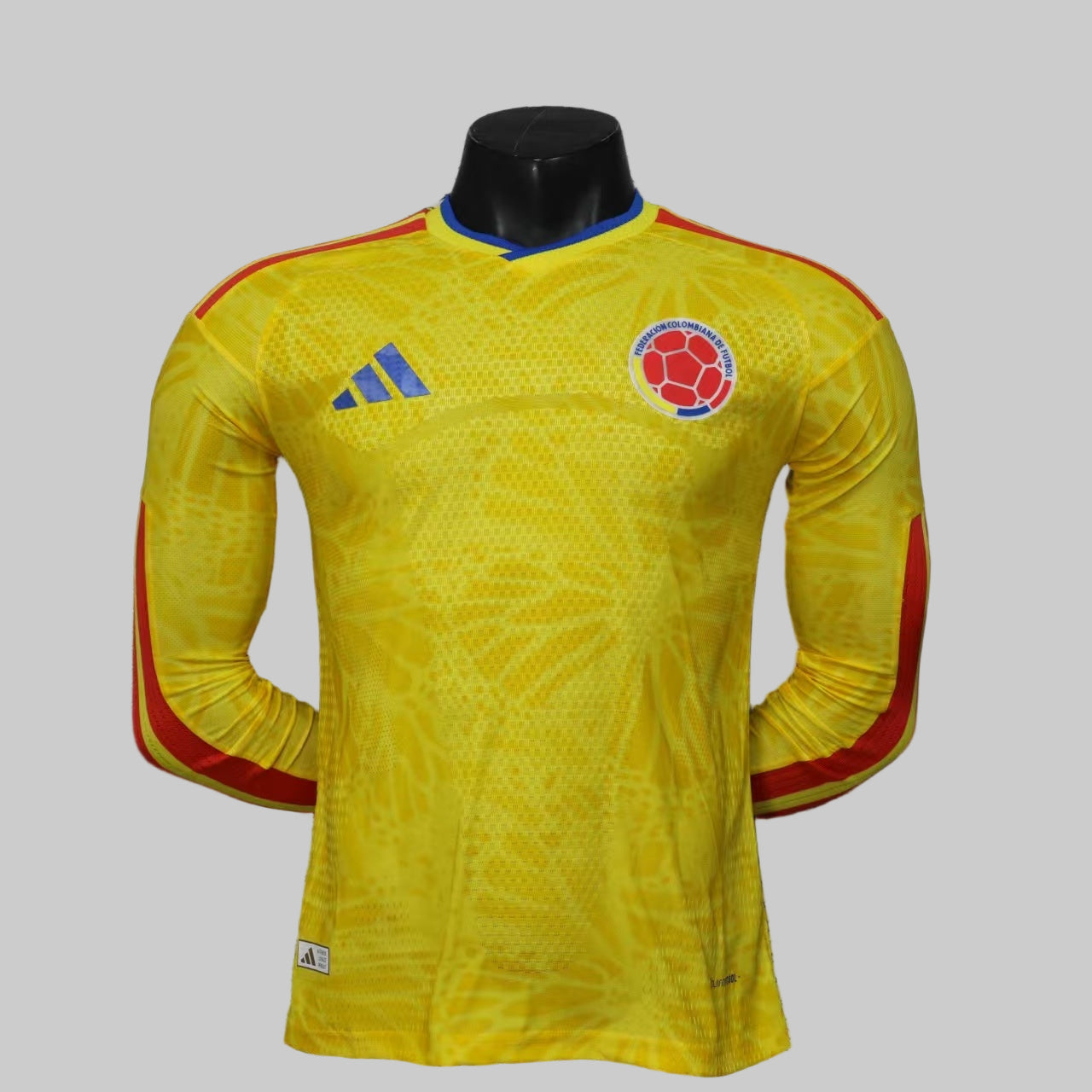 Colombia National Team 2026 FIFA World Cup Men's Home Long-Sleeve Soccer Jersey