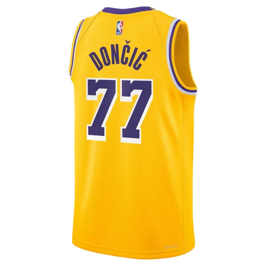 Men's Los Angeles Lakers Luka Dončić Nike Gold Swingman Jersey - Icon Edition