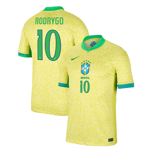 RODRYGO #10 Brazil Home Jersey Copa America 2024 FV