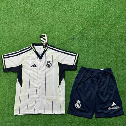 25/26 Real Madrid Baseball Kids Size Jersey