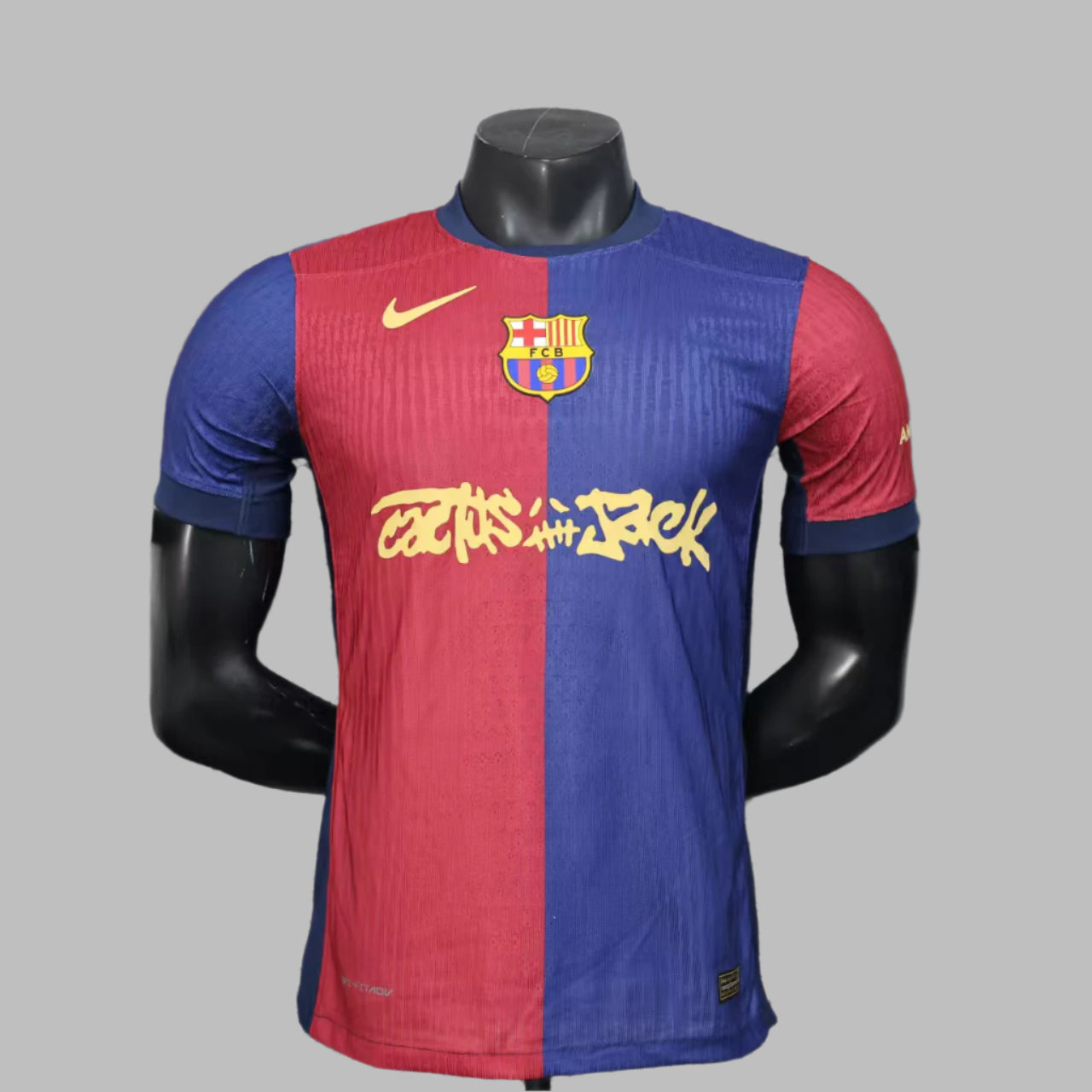 Men's Limited Edition Cactus Jack BARCELONA X TRAVIS SCOTT 24/25 Soccer Player Version Jersey