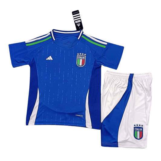 Kids Italy Home Kit(Jersey+Shorts) EURO 2024