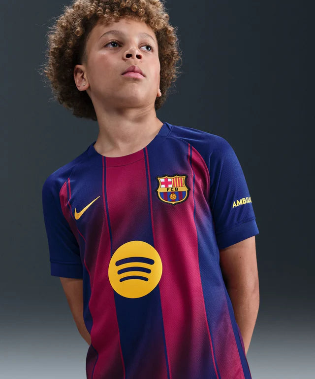 FC Barcelona 2025/26 Home Kids Soccer Jersey