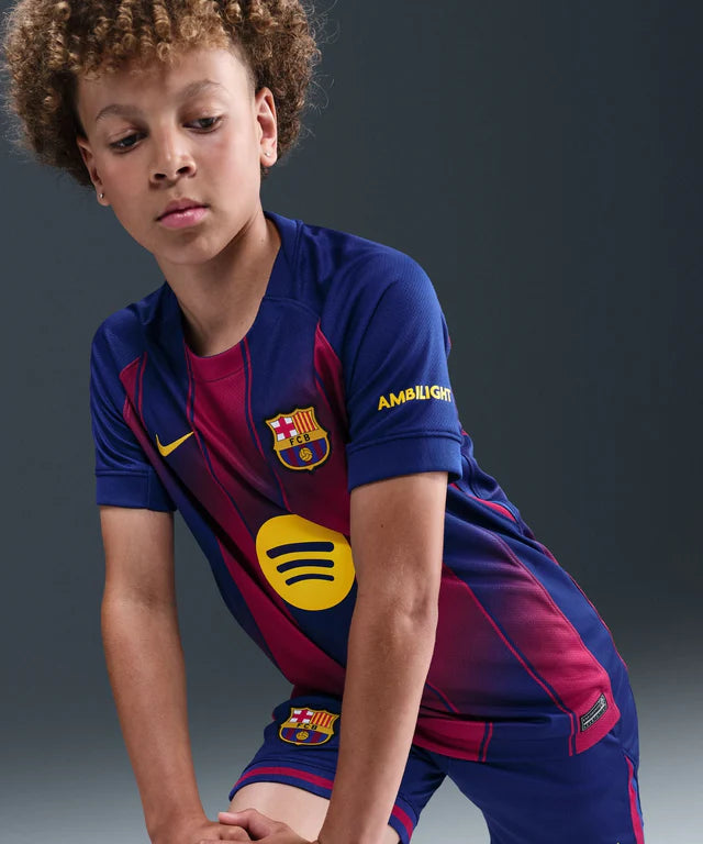 FC Barcelona 2025/26 Home Kids Soccer Jersey