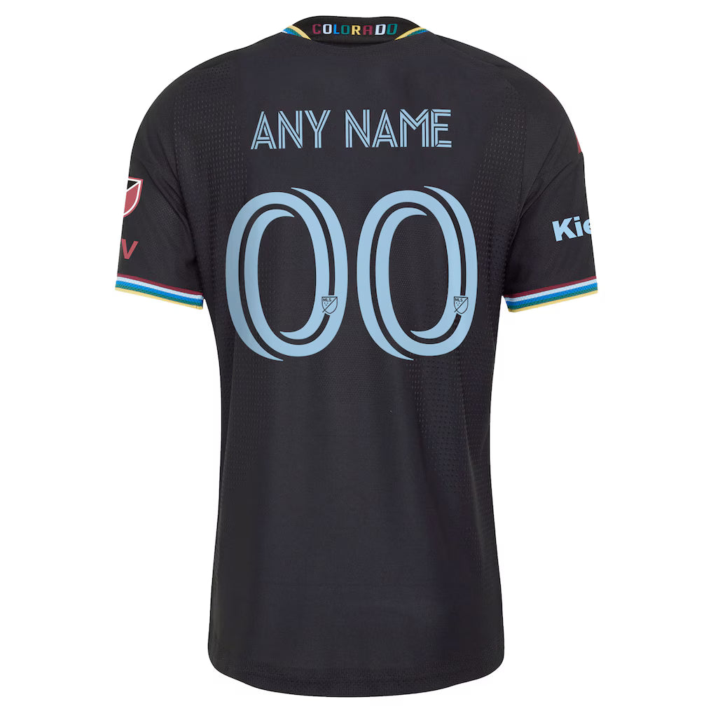 Men's Colorado Rapids Black 2026 Colorful Colorado On-Field Authentic Patch Custom Jersey