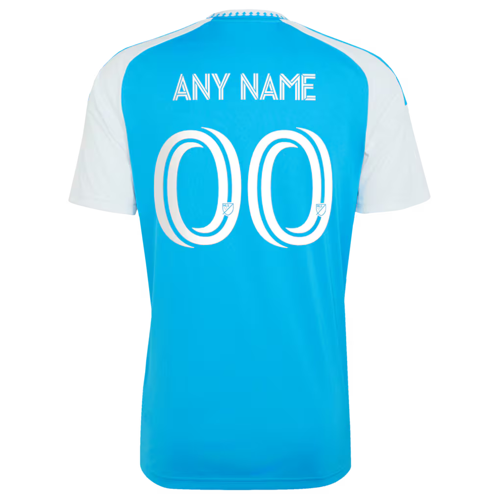 Men's Charlotte FC Blue 2026 Carolina Kit: Crowns Up Replica Custom Jersey