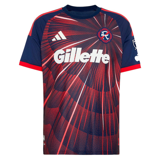 Men's New England Revolution Carles Gil Blue 2026 Independence Day On-Field Authentic Patch Jersey (Copy)