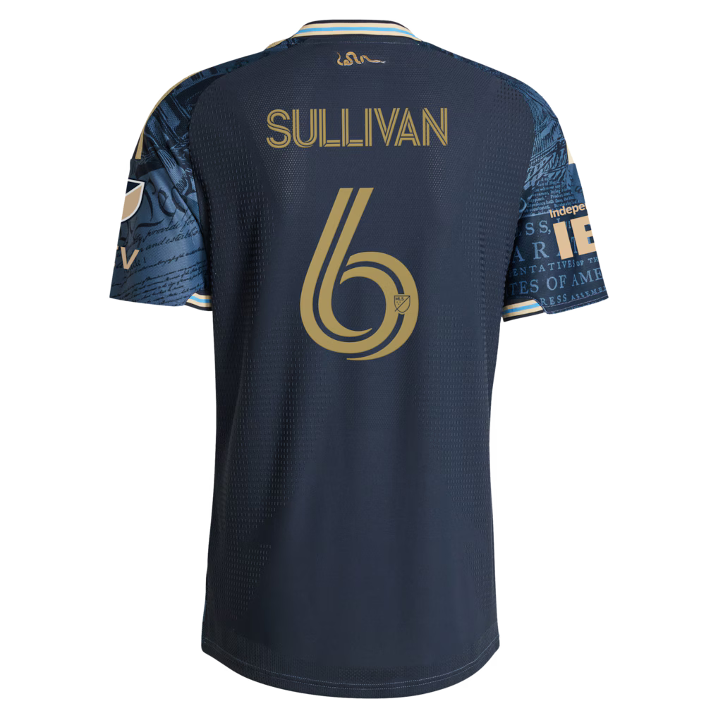 Men's Philadelphia Union Cavan Sullivan Navy 2026 1776 Kit On-Field Authentic Patch Jersey