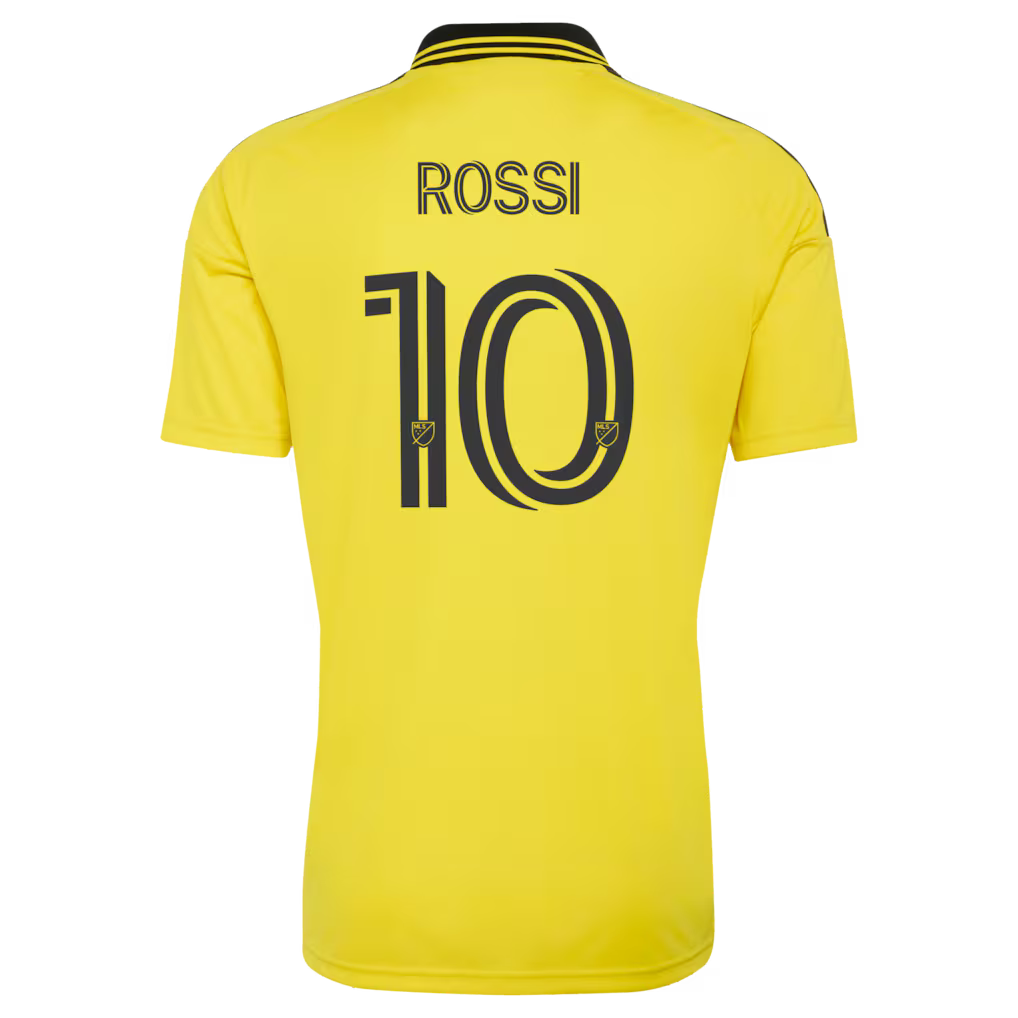 Men's Columbus Crew Diego Rossi Yellow 2026 The Crafted for Excellence Kit Replica Jersey