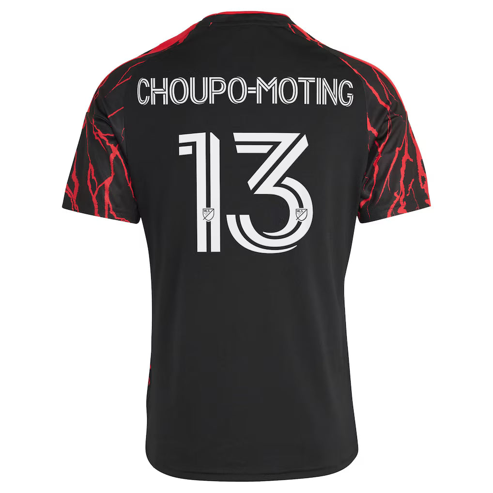 Men's New York Red Bulls Eric Maxim Choupo-Moting Black 2026 The Rooted Kit Replica Jersey