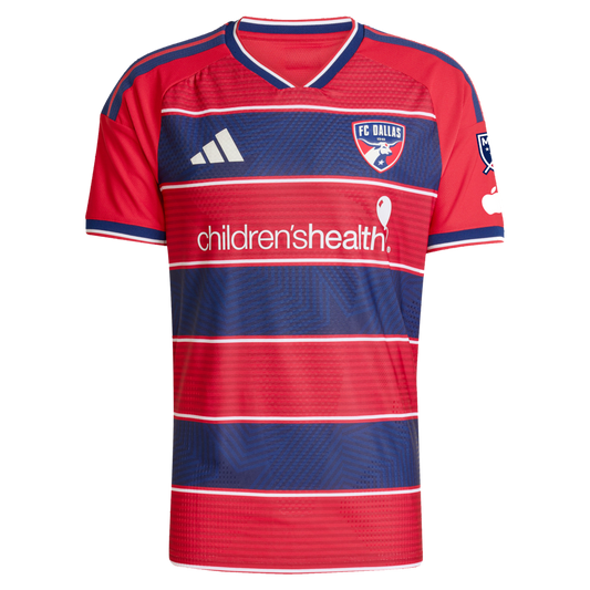 Men's FC Dallas Logan Farrington Red 2026 DNA Kit On-Field Authentic Patch Jersey