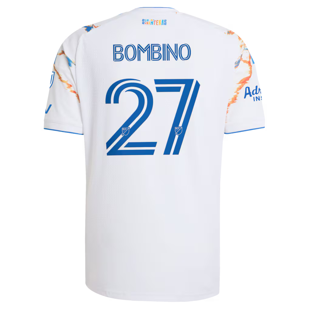 Men's San Diego FC Luca Bombino White 2026 Unprecedented Unity Kit On-Field Authentic Patch Jersey