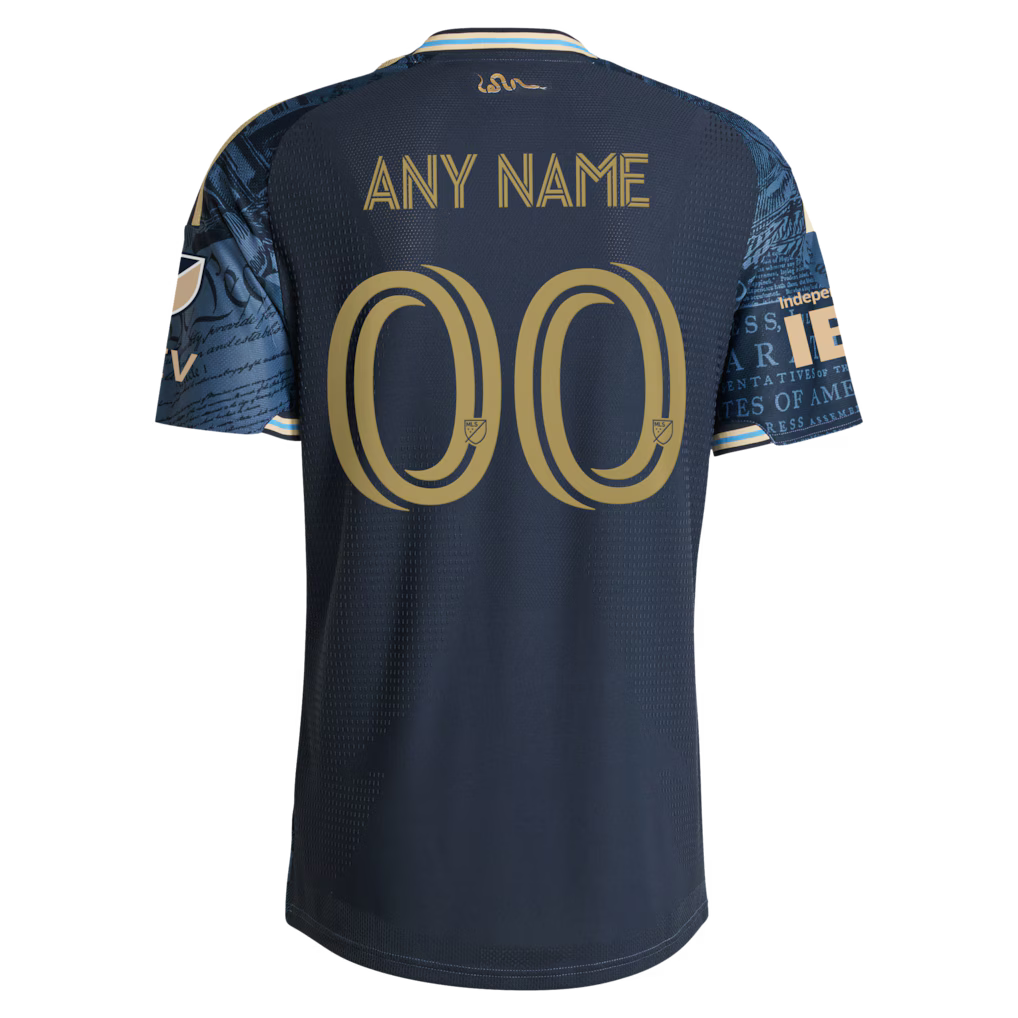 Men's Philadelphia Union Navy 2026 1776 Kit On-Field Authentic Patch Custom Jersey