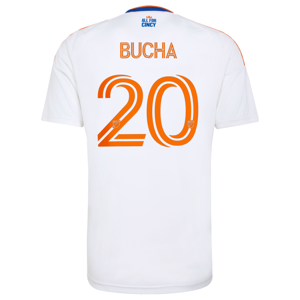 Men's FC Cincinnati Pavel Bucha White 2026 The Seven Hills Kit Replica Jersey