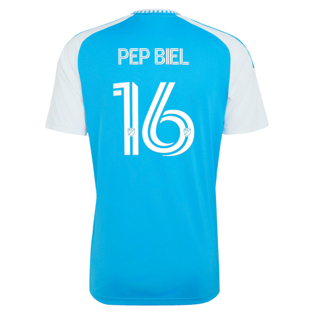 Men's Charlotte FC Pep Biel Blue 2026 Carolina Kit: Crowns Up Replica Jersey