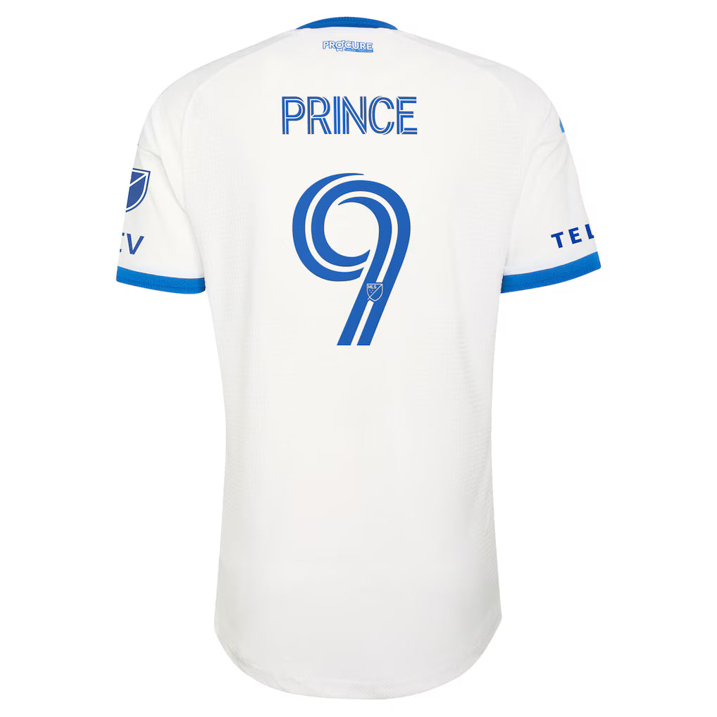 Men's CF Montreal Prince Owusu White 2026 The Procure Jersey On-Field Authentic Patch Jersey