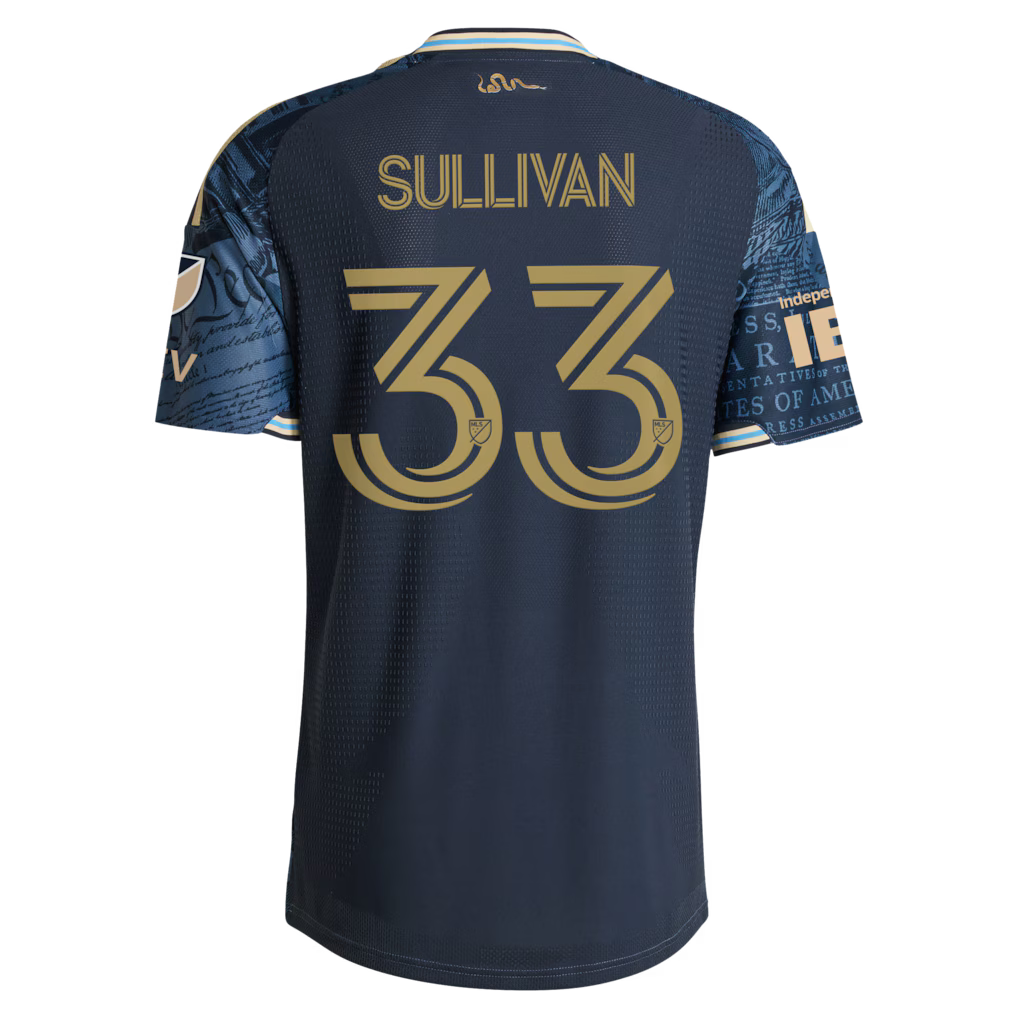 Men's Philadelphia Union Quinn Sullivan Navy 2026 1776 Kit On-Field Authentic Patch Jersey