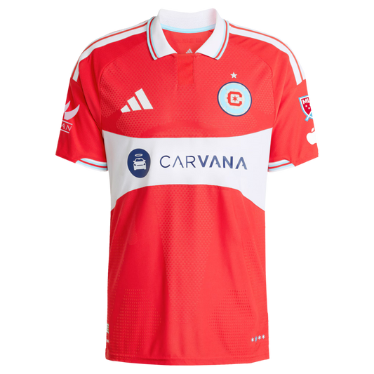 Men's Chicago Fire Red 2026 Forever Red On-Field Authentic Patch Custom Jersey