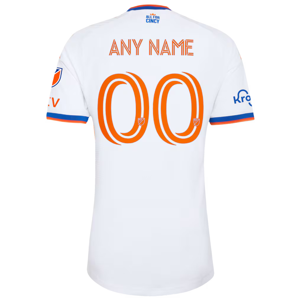 Men's FC Cincinnati White 2026 The Seven Hills Kit On-Field Authentic Patch Custom Jersey