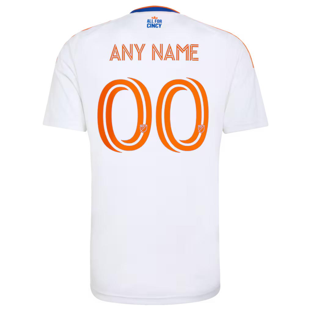 Men's FC Cincinnati White 2026 The Seven Hills Kit Replica Custom Jersey