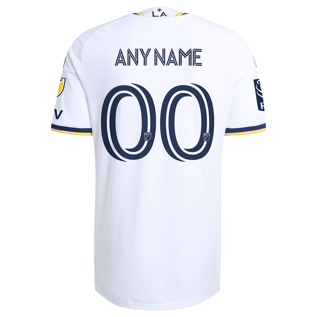 Men's LA Galaxy White 2026 The VeloCITY Kit On-Field Authentic Patch Custom Jersey