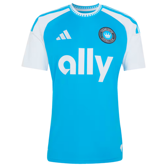 Men's Charlotte FC Wilfried Zaha Blue 2026 Carolina Kit: Crowns Up Replica Jersey
