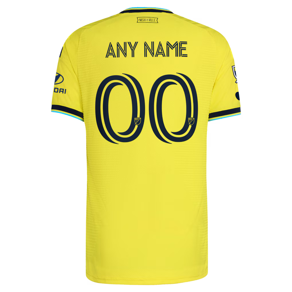 Men's Nashville SC Yellow 2026 The Reverb Kit On-Field Authentic Patch Custom Jersey