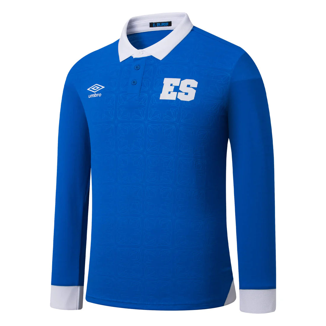 Men's El Salvador 2025/26 Home Long Sleeve Jersey Blue/White