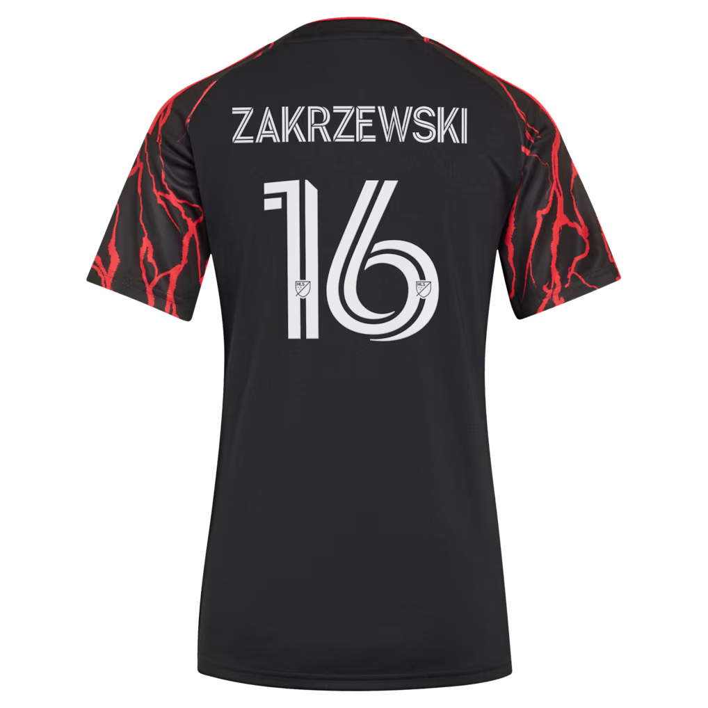 Women's New York Red Bulls Zakrzewski Black 2026 The Rooted Kit Replica Jersey