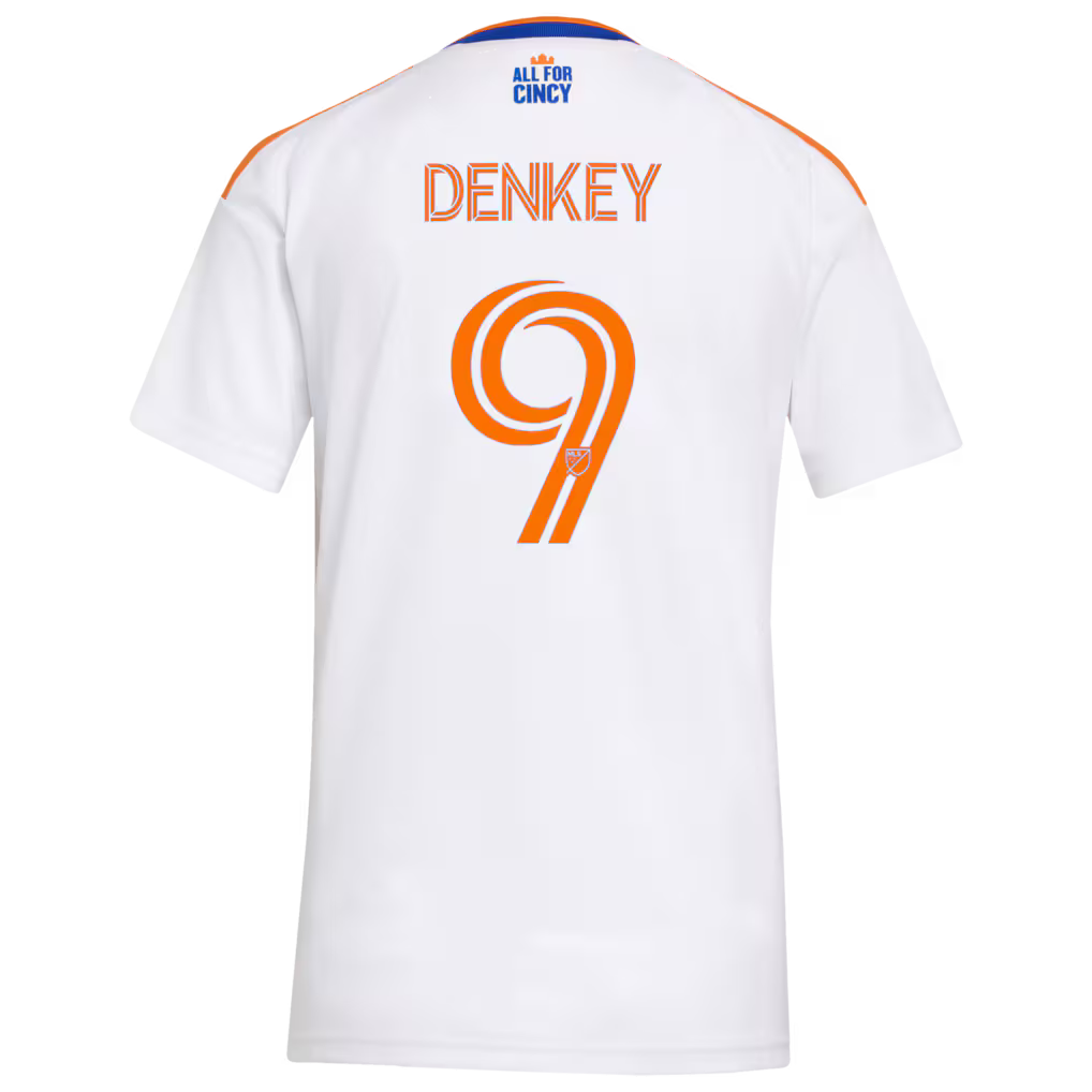Women's FC Cincinnati Kévin Denkey White 2026 The Seven Hills Kit Replica Jersey